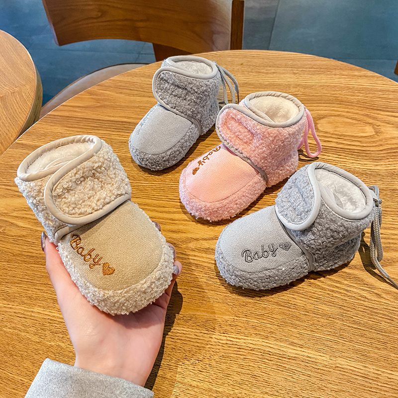 0-1岁婴幼儿软底学步鞋秋冬季棉鞋子8-12个月宝宝鞋加厚保暖6