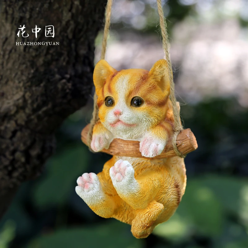 小猫咪挂件花园庭院阳台装饰摆件吊件