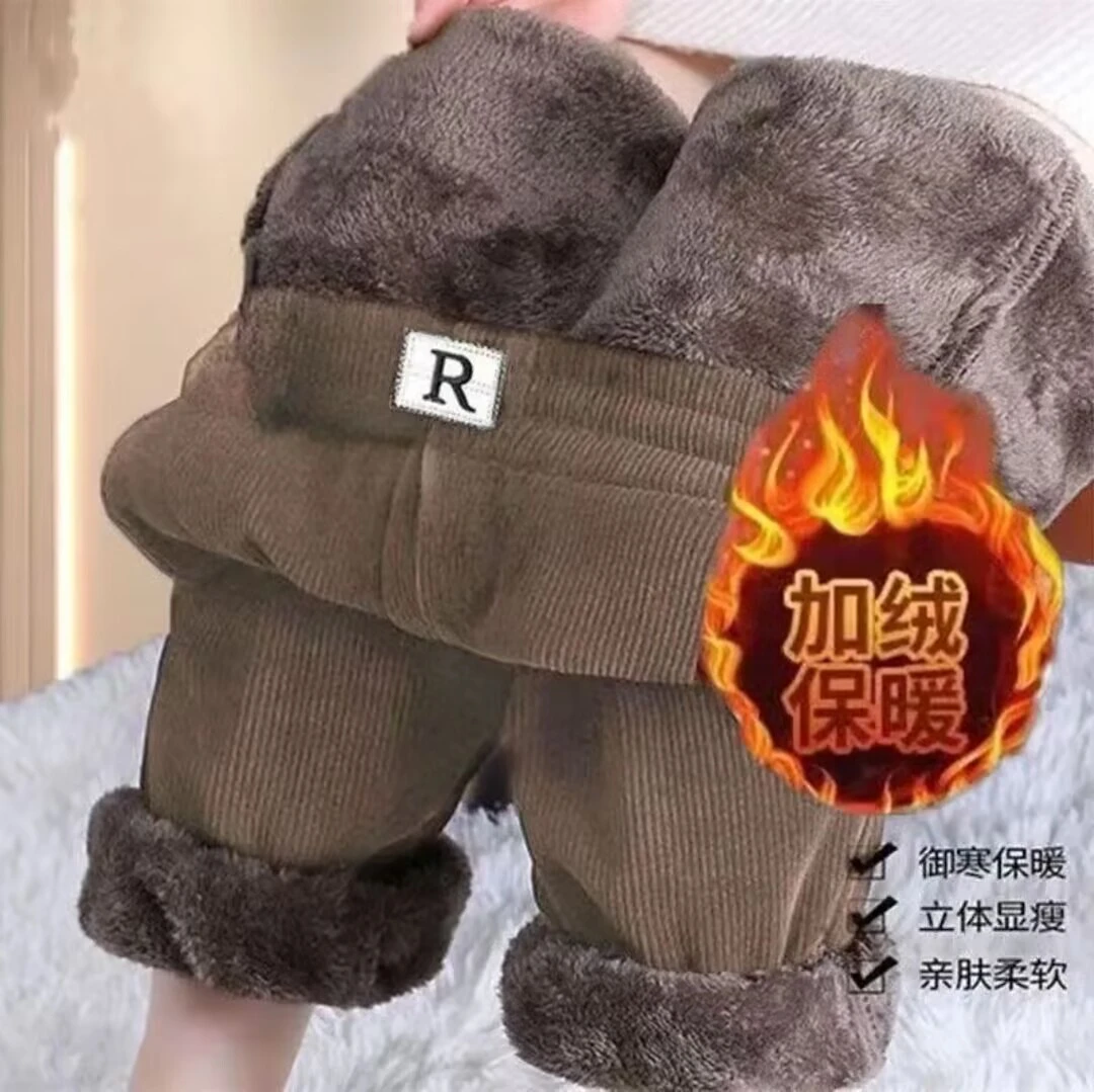 2024新款中老年女裤冬款加绒加厚宽松显瘦外穿大码百搭小脚妈妈裤