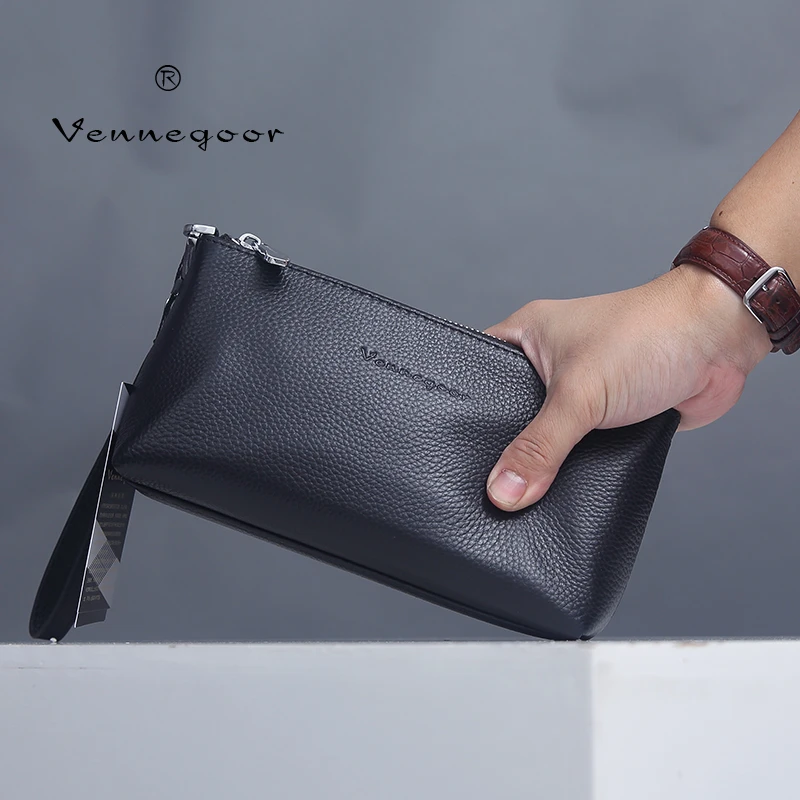 男士真皮手包软皮手拿包长款大容量牛皮正品商务休闲手机包手抓包