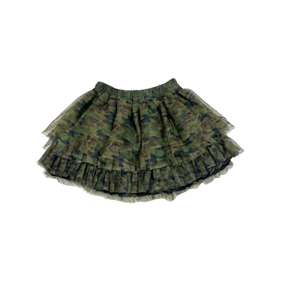 2025夏季新款洋气时尚迷彩短裙蛋糕裙半身裙4615