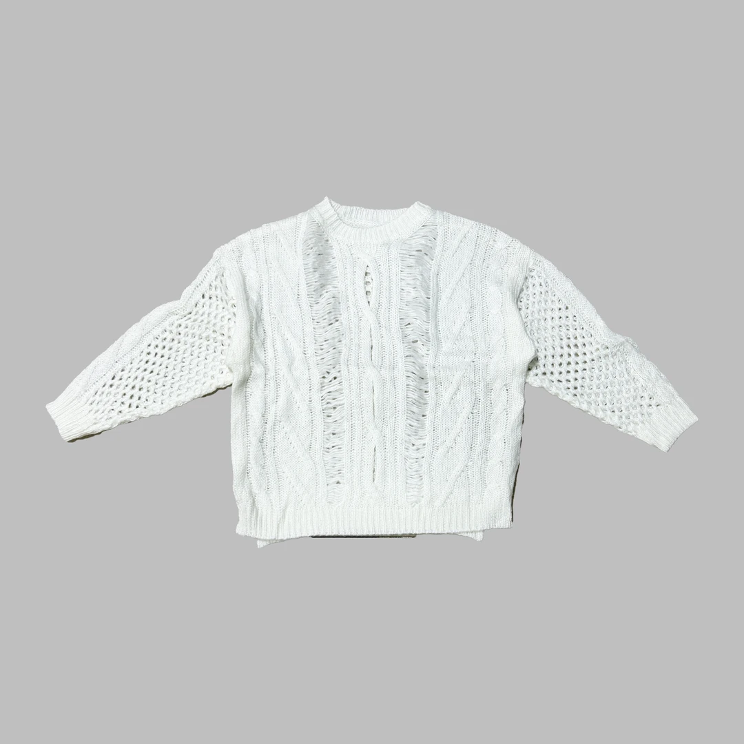 2024早秋新款时尚休闲圆领纯色毛衣针织长袖4887