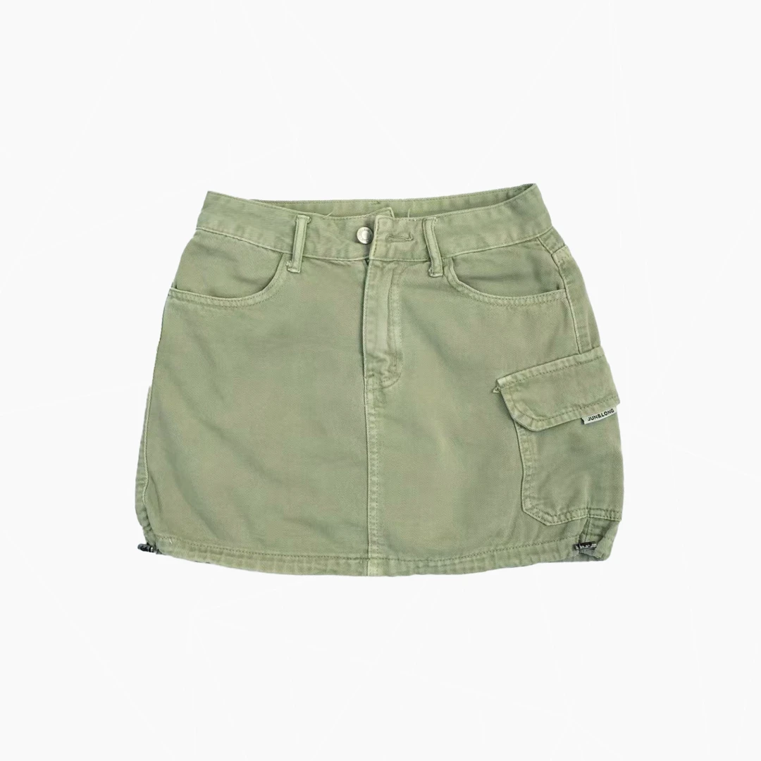 2024春季新款百搭带收口牛仔短裙2157【6595】