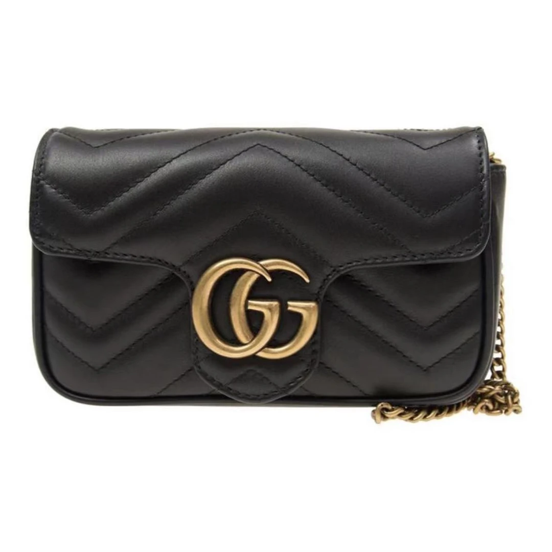 95新 GUCCI/古驰 黑金马蒙mini