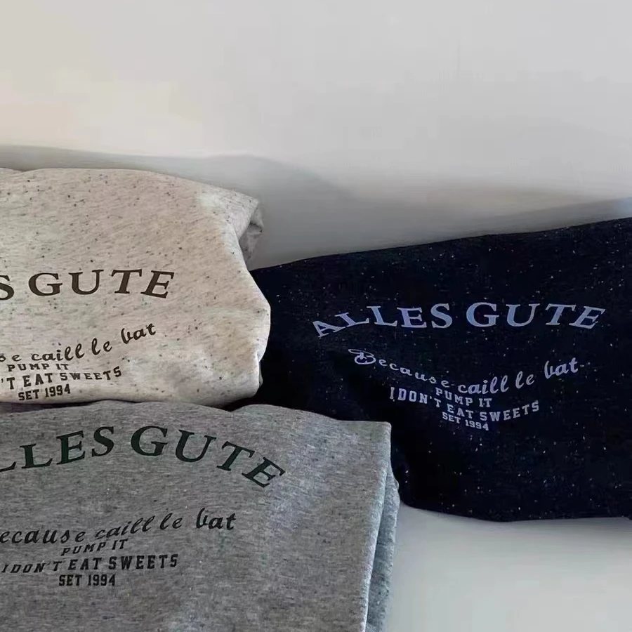 【彩色心情】特别定制花纱纹理雪花点点 小字母短袖T恤 1827#