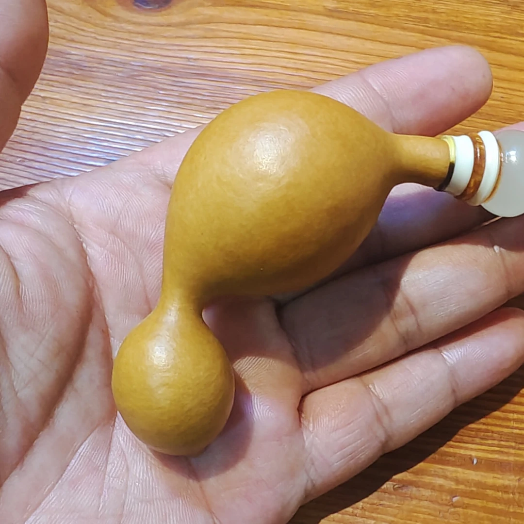 蚂蚁葫芦精品弓背手把盘玩镶嘴六年老皮全品葫芦一物一图