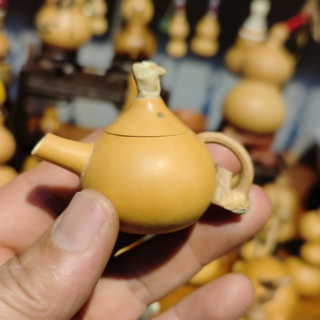 手工制作文玩葫芦西施壶老皮葫芦汽车摆件把把胡