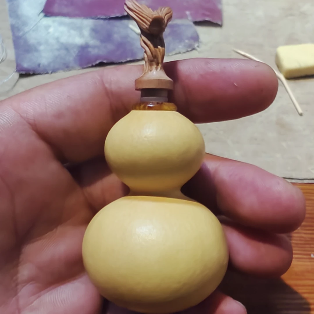 养剑葫摆件文玩葫芦四六肚八宝养剑葫手作精品桃木剑配饰总高8.6