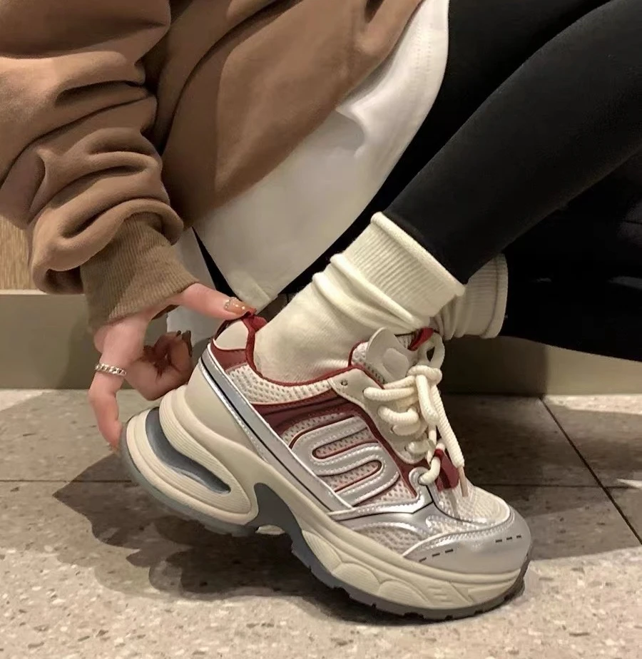 杨杨 大掌柜-厚底撞色老爹休闲鞋9913