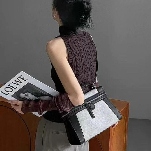 TF-轻奢复古拼帆布包包6081