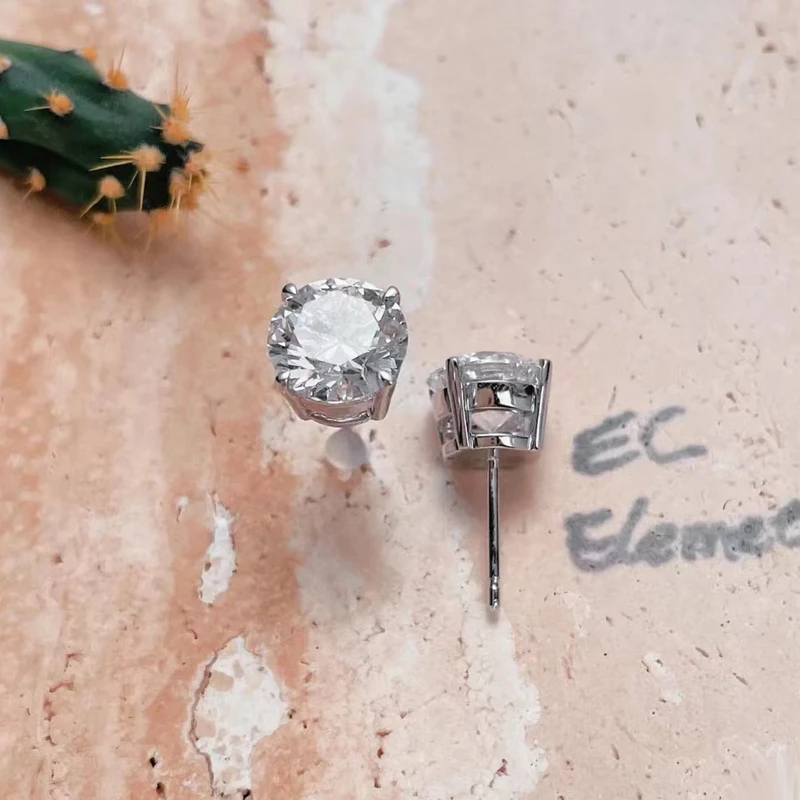 〖四爪〗高品质莫桑石镶嵌（0.5ct-1.0ct）简约