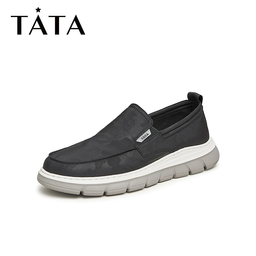 Tata/他她夏季经典透气简约纯色厚底软底布鞋男鞋新VXW01BM3