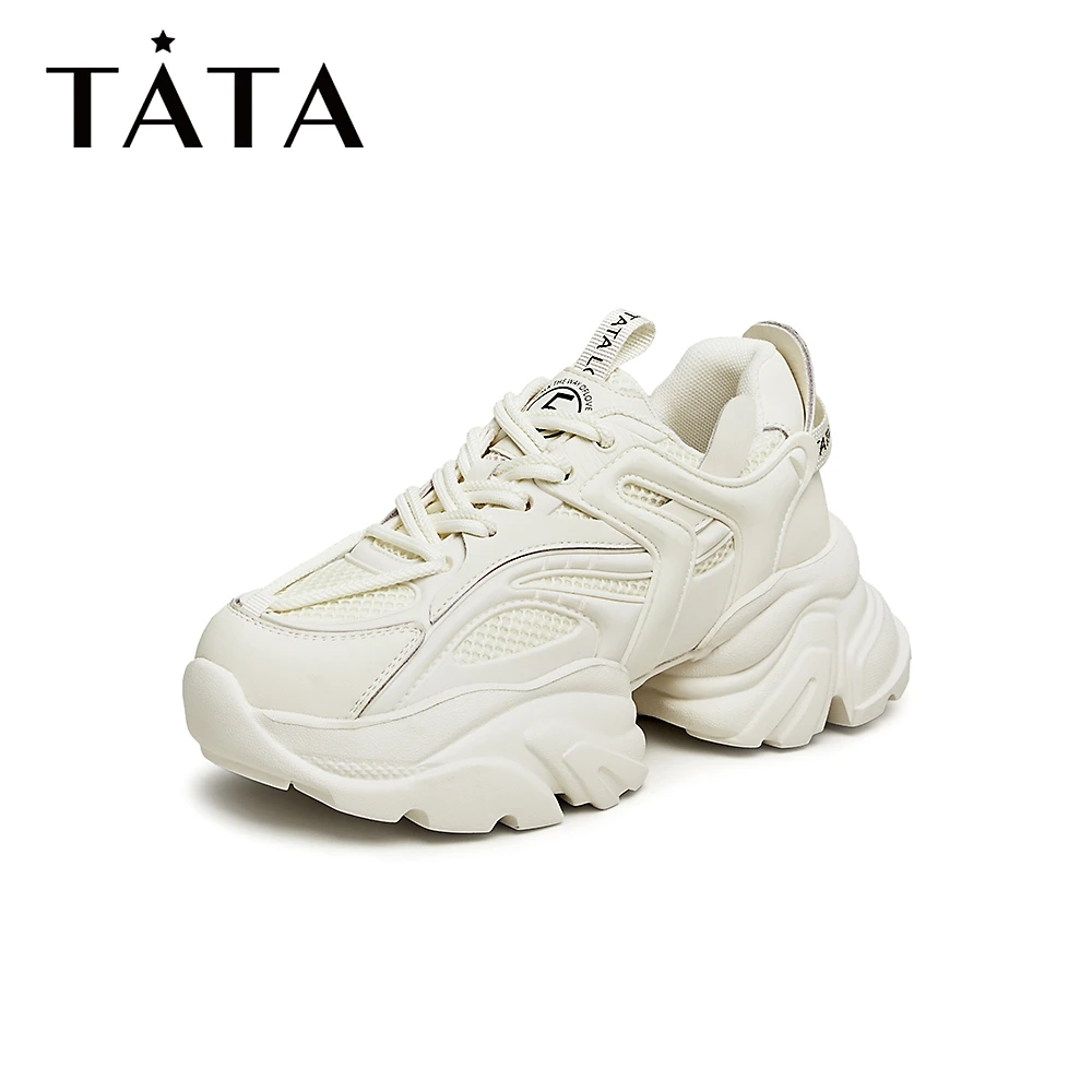 Tata/他她秋季经典潮流厚底老爹鞋运动鞋女新款WOG11CM3