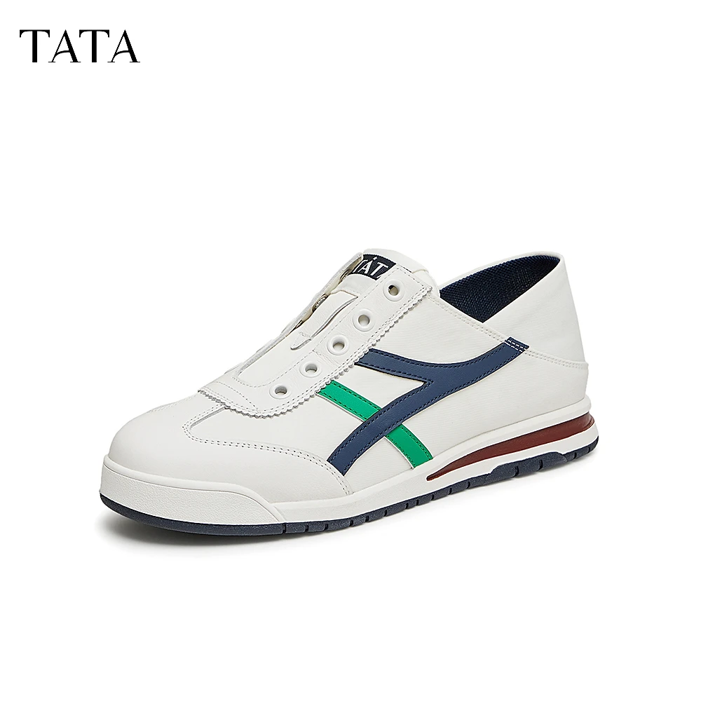 TATA他她休闲平底阿甘鞋一脚蹬运动鞋小白鞋新款女鞋WDCA5CM4