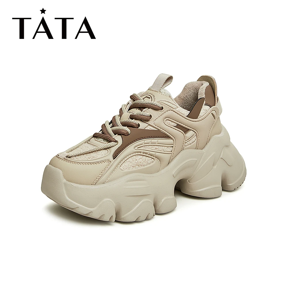Tata/他她秋季潮流休闲舒适厚底老爹鞋女新款WOG12CM3