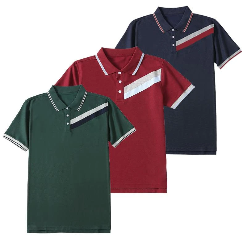 半袖校服夏季短袖儿童男女童短双珠地透气校园中小学生学院风翻领