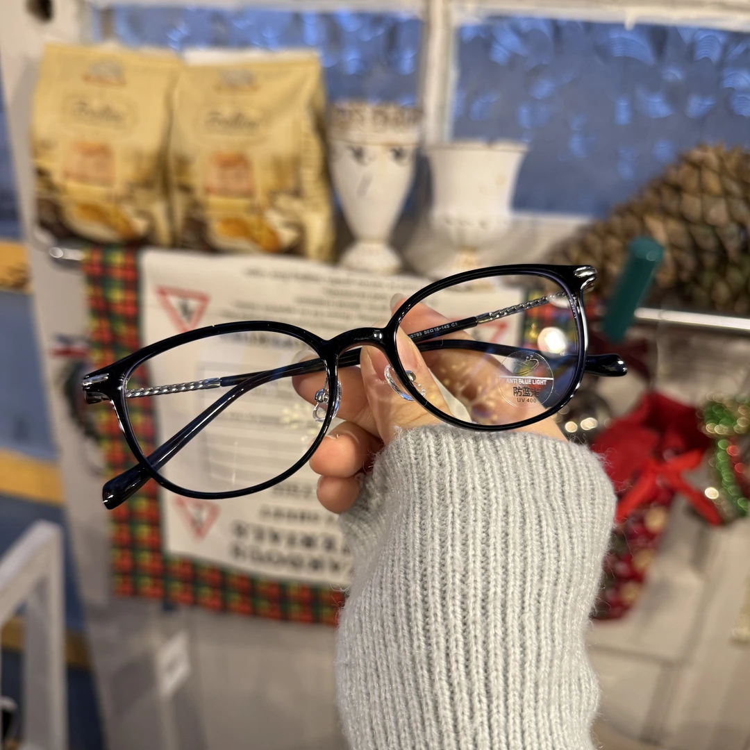 韩系甜美减龄复古百搭纯欲防蓝光眼镜可配度数