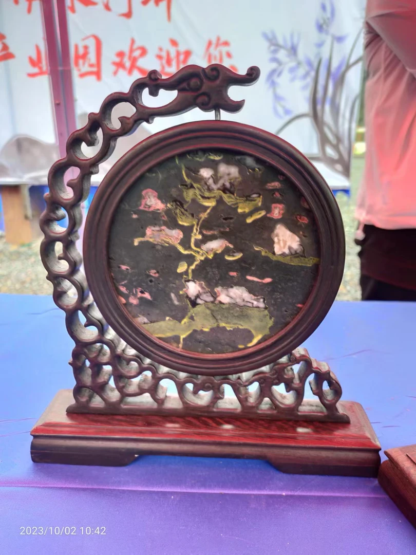 精品荷花石荷花石屏风 200