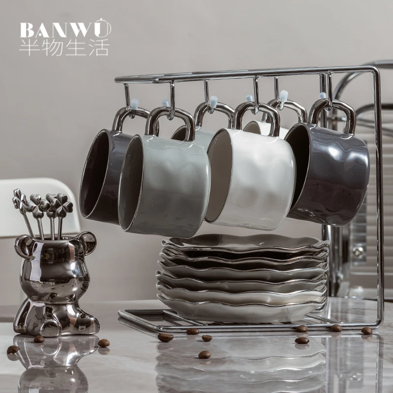 半物生活咖啡杯套装欧式咖啡杯陶瓷咖啡杯碟高档下午茶茶具拿铁杯