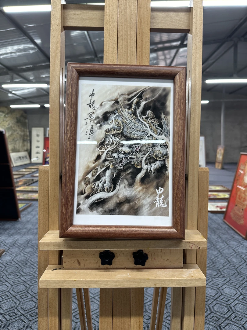 [168麒麟]20x30摆台中国风家居装饰画办公室玄关客厅装饰画