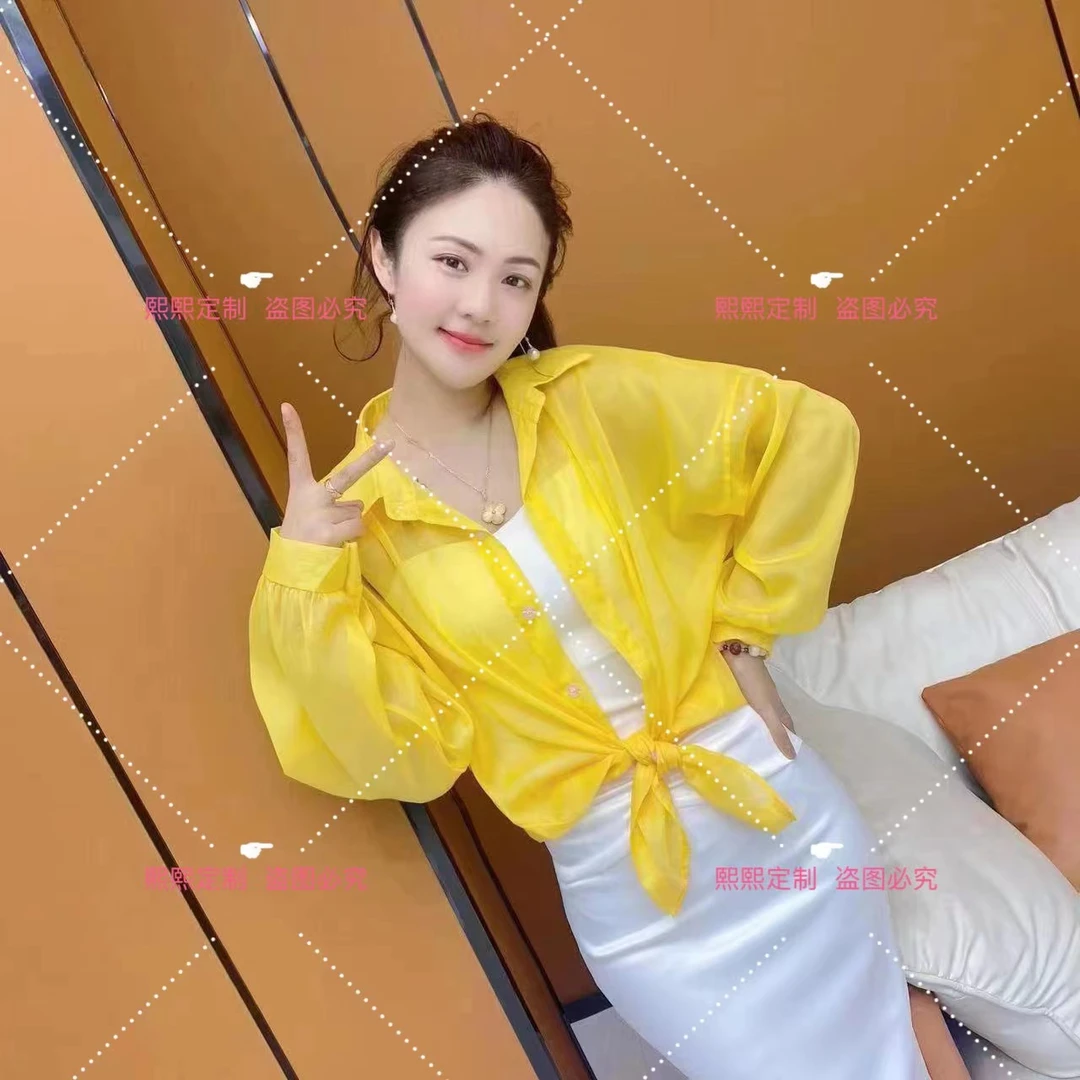 夏季糖果色洋气时尚连体宽松长袖薄款防晒衣