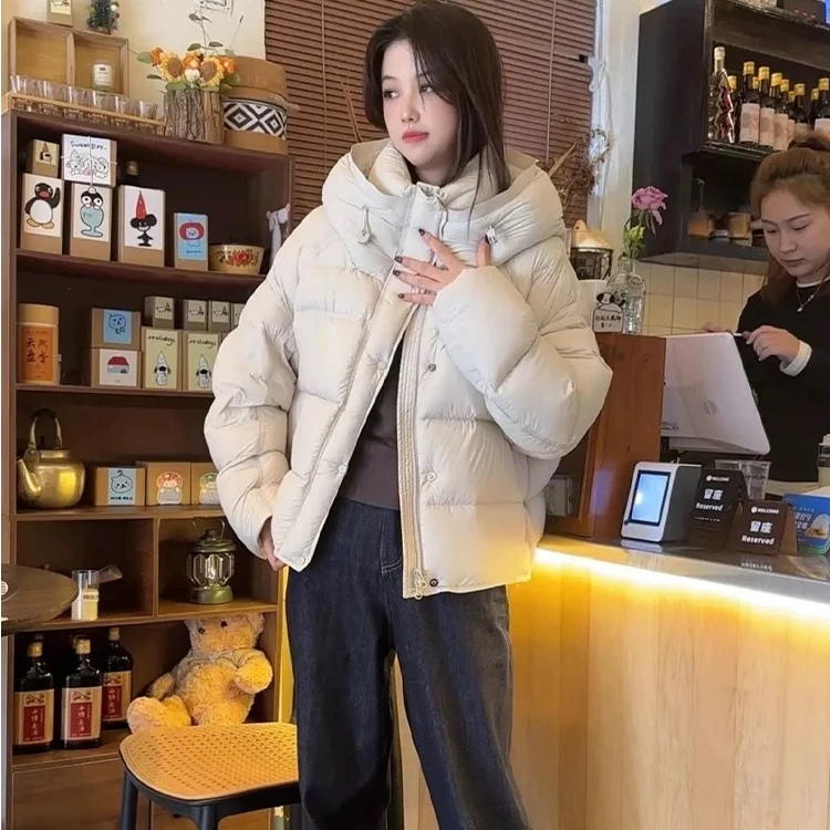 新款时尚韩版百搭连帽泡芙短款羽绒服02-88069