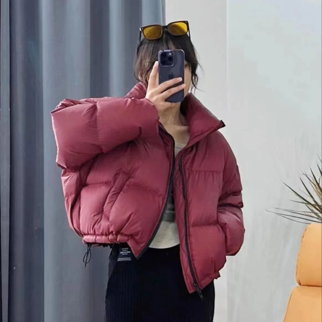 冬季羽绒服小个子立领短款加厚韩版冬季百搭网红潮流白鸭绒外套潮