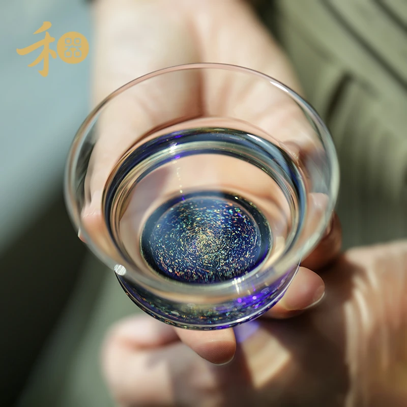 禾器斑斓清杯防烫耐高温高硼硅玻璃茶杯个人品茗杯主人杯100ml