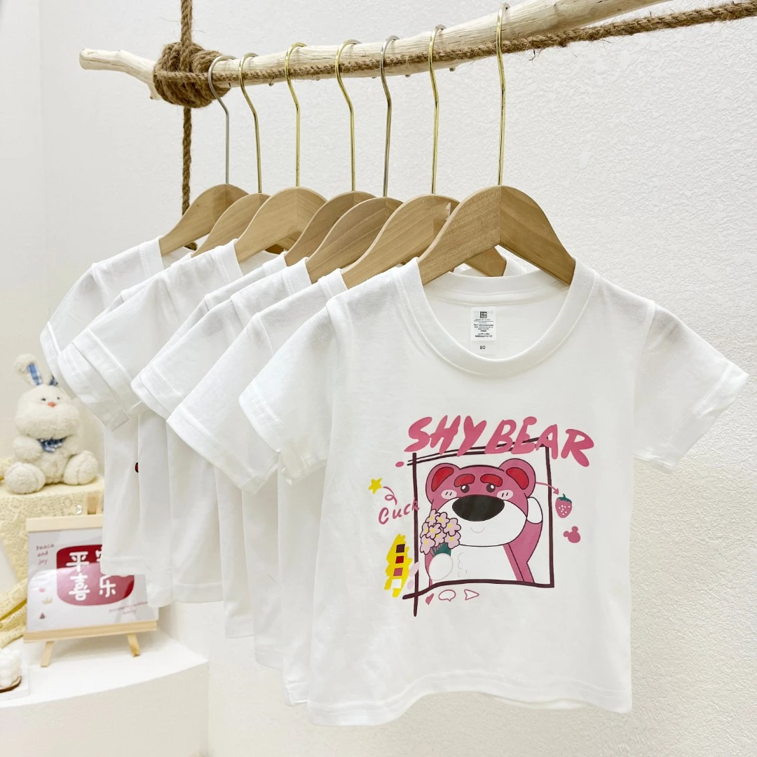 麦穗女宝卡通夏季短袖亲子T恤夏装洋气半袖百搭儿童打底SJ-G-B001