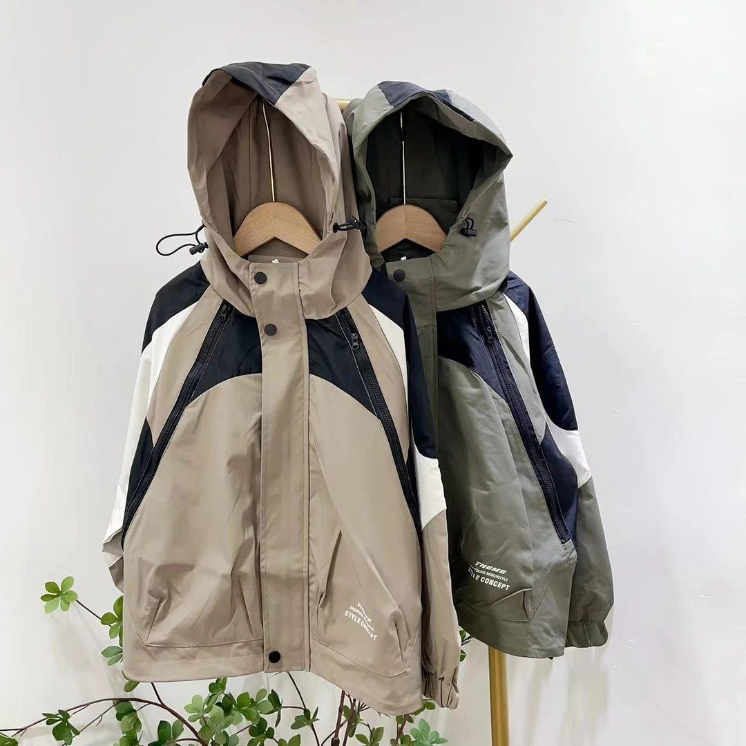 【淼淼妈】中大童连帽冲锋衣外套24101