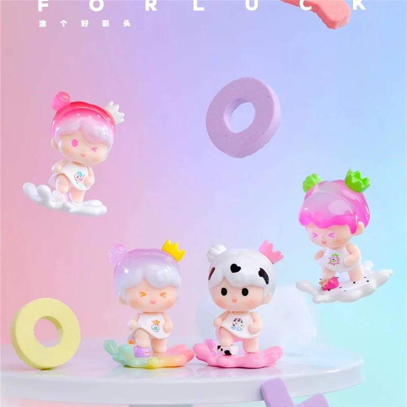 贝贝【拆盒】YOYO涂个好彩头萌粒（许愿）系列潮玩盲盒代拆