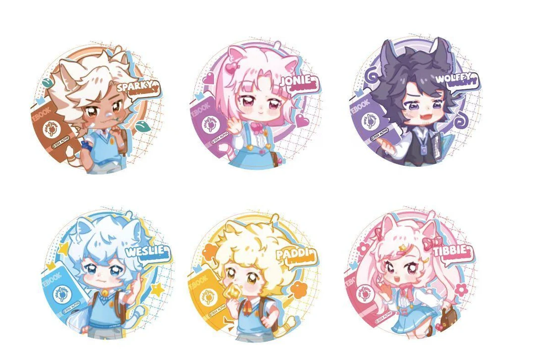 【myc】喜羊羊与灰太狼正版授权校园系列徽章+钥匙扣+立牌+拍立得