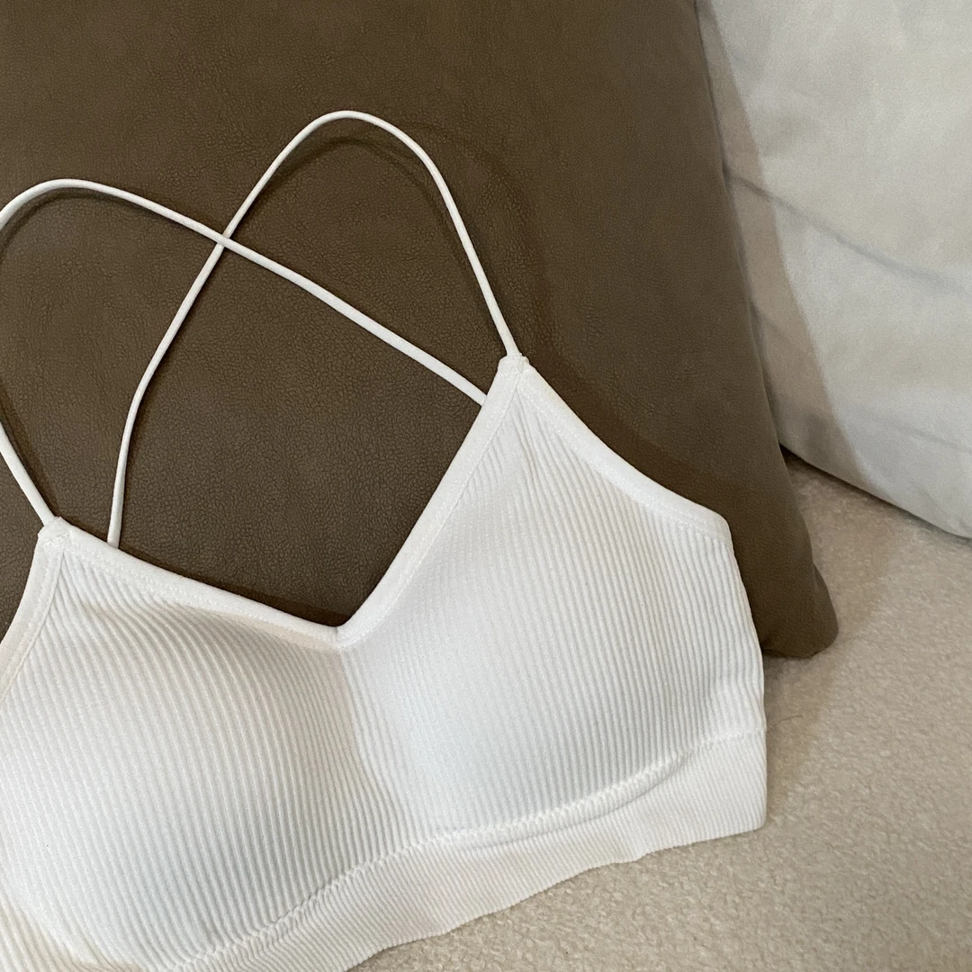 MengFairy 【萌面侠推荐】交叉带聚拢吊带背心一体 1177M