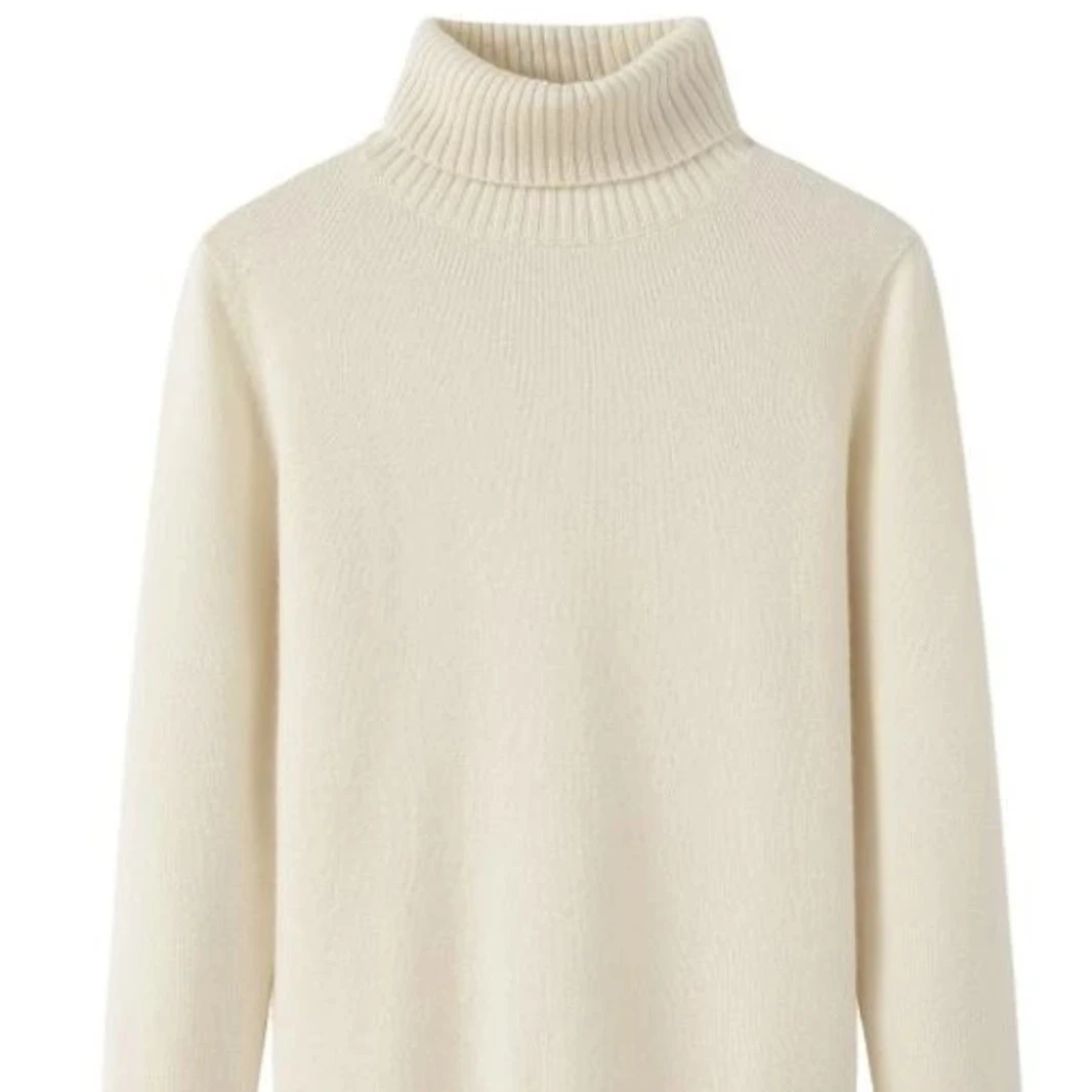 羊绒衫高领毛加厚秋冬保暖长袖修身纯色宽松针织女士半高领羊毛衫