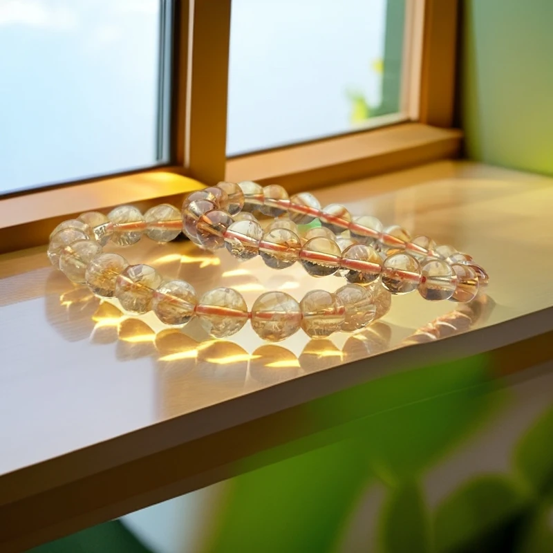 A547号天然精品暴力黄水晶手链多样性发货