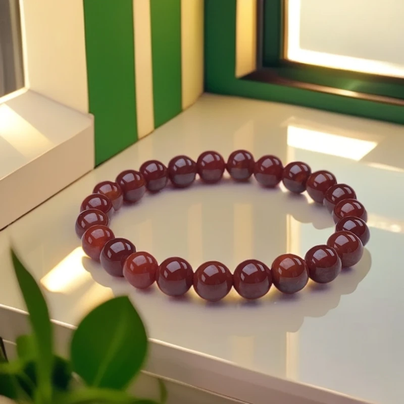 A497号精品时尚火焰红手链8mm多样性发一件