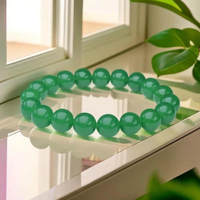 A370号精品时尚辣绿手链10mm多样性发一件