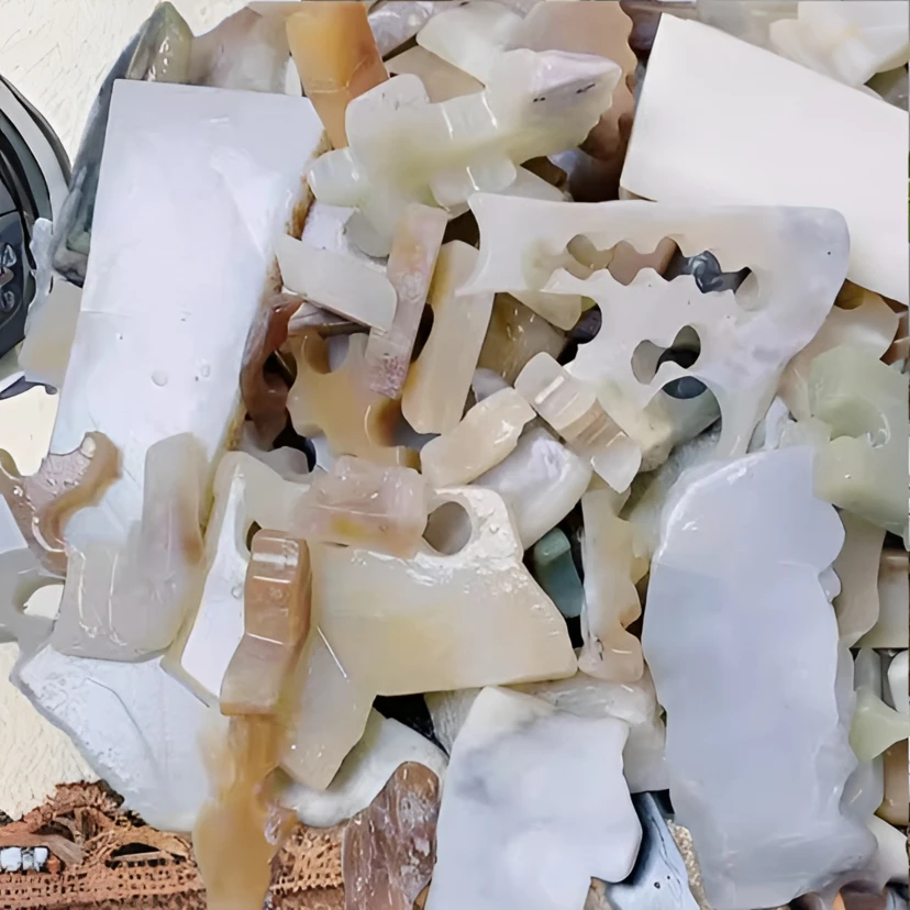 和田玉边角料 鱼缸石 造景石手工工艺女士女款