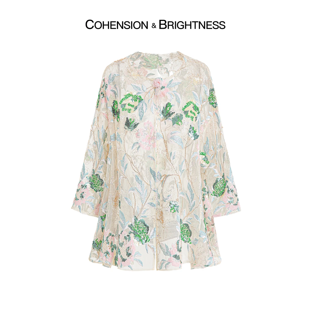 凝慧真的好【溪语庭花】私人高定国风刺绣亮片外套上衣CP035