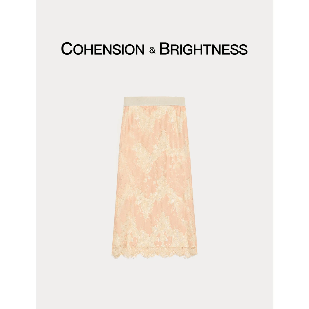 凝慧真的好【轻舞飞扬】秋冬气质名媛高腰蕾丝显瘦半身裙QQ015