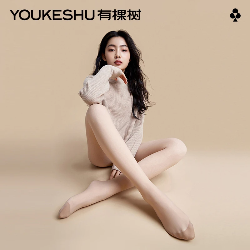 有棵树女秋冬裸感丝袜外穿打底袜保暖加厚加绒连裤袜zbty