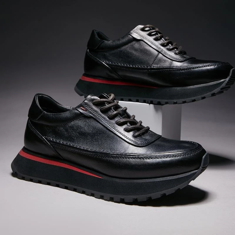 618 马皮运动鞋男春季新款厚底休闲减震时尚轻便潮男高端老爹鞋男