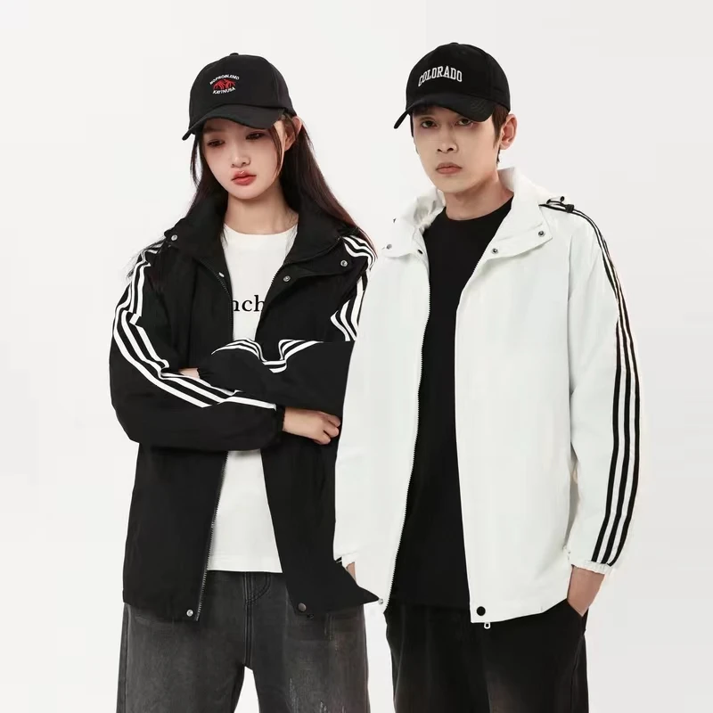 休闲男外套户外百搭春秋新款连帽潮流夹克1256