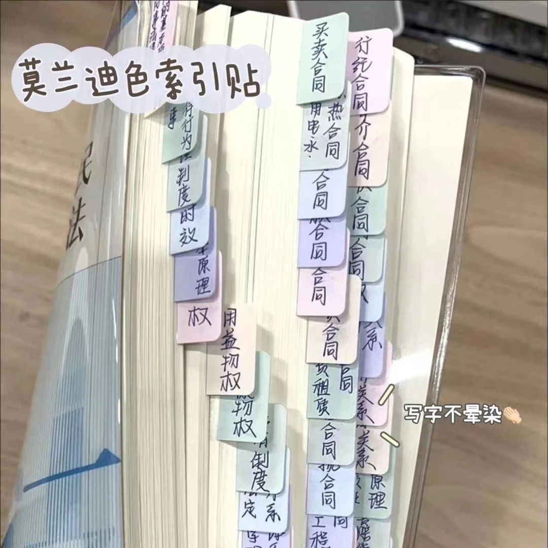 【5.9元240贴小号】标签贴纸便利贴小条标记纸质粘性强学生用指示