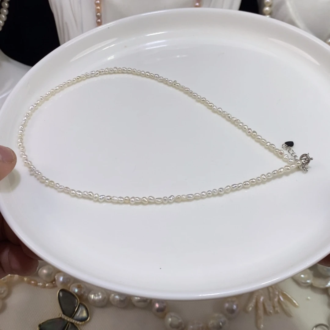 【闪购商品】淡水珍珠颈饰银S925镶嵌