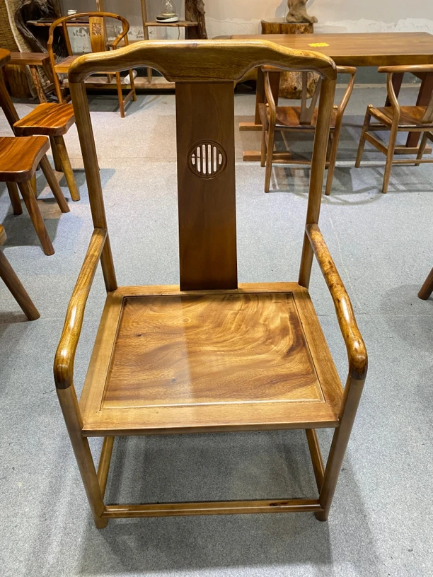 南美胡桃木浩然主椅总宽62坐深51总高110坐高44茶椅新中式家用