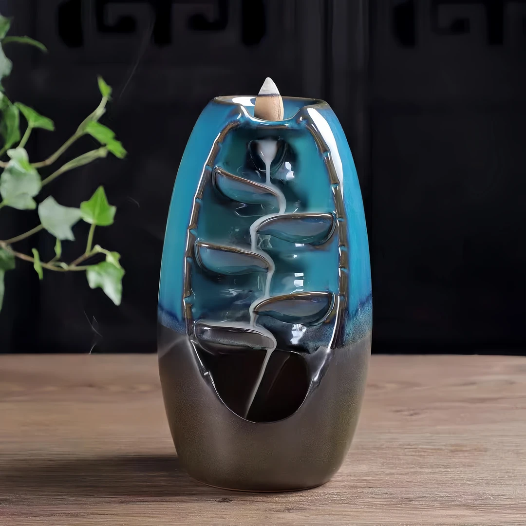 倒流香炉摆件香插线香熏香炉点香盘香托香座熏香创意家用室内沉香