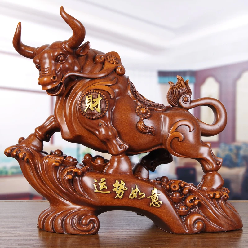 牛摆件招财牛客厅公司老板桌办公室高档桌工艺品装饰牛年开业礼品
