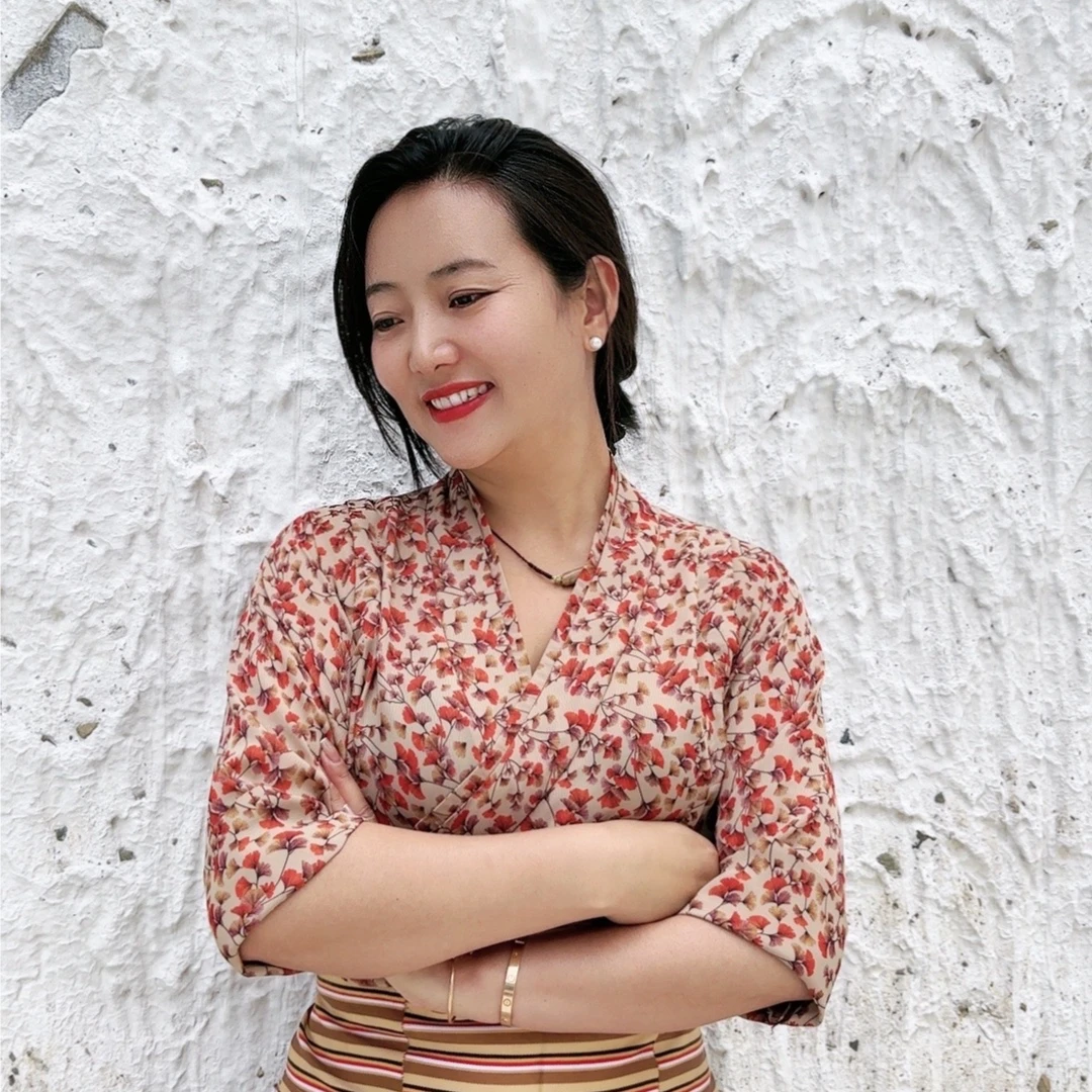 史镜夏季碎花藏服五分袖