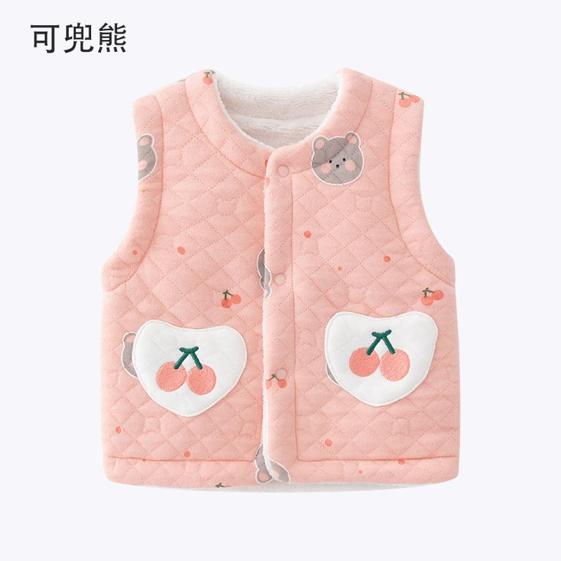 婴儿女宝宝春秋保暖加绒马甲小童可爱外穿冬季坎肩马甲【平替好物】